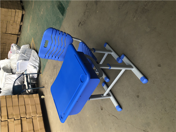 ABS深藍色單人課桌椅